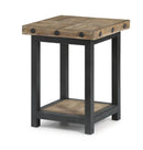 Flexsteel Carpenter Chairside Table in Rustic Gray