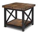 Flexsteel Carpenter End Table in Rustic Brown