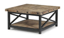 Flexsteel Carpenter Square Cocktail Table in Rustic Gray