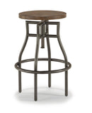 Flexsteel Carpenter Stool in Rustic Brown
