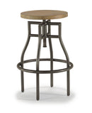 Flexsteel Carpenter Stool in Rustic Gray