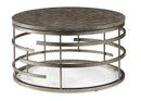 Flexsteel Halo Round Cocktail Table in Silver
