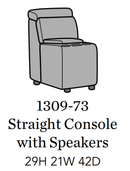 Flexsteel Latitudes Astra Leather Straight Console with Speakers