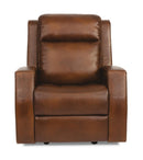 Flexsteel Latitudes Mustang Leather Power Gliding Recliner w/Power Headrests