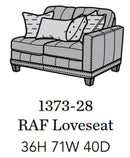 Flexsteel Latitudes Port Royal Leather RAF Loveseat