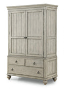 Flexsteel Wynwood Plymouth Armoire in Whitewash Wood