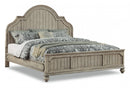 Flexsteel Wynwood Plymouth Queen Panel Bed in Whitewash Wood