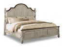 Flexsteel Wynwood Plymouth California King Poster Bed in Whitewash Wood