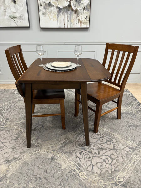 Allwood Furniture Group #127 Ember Solid Wood Drop Leaf Table 3 piece Set