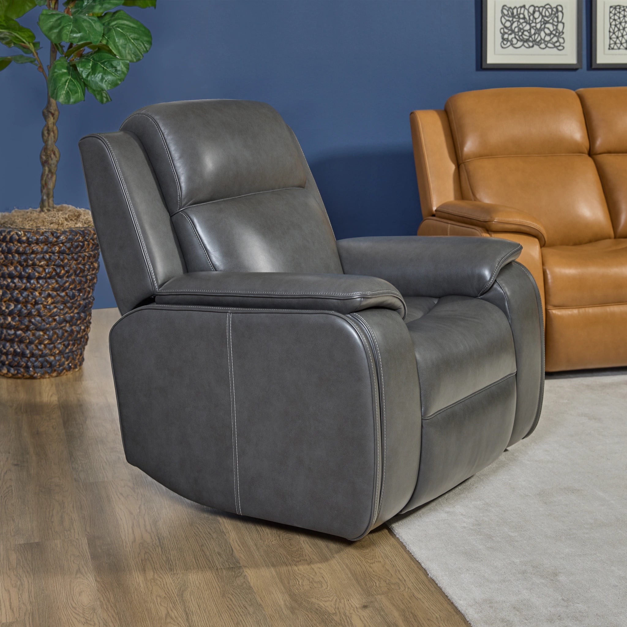 Ziggy Power Recliner with Power Headrest, Lumbar, Heat & Massage