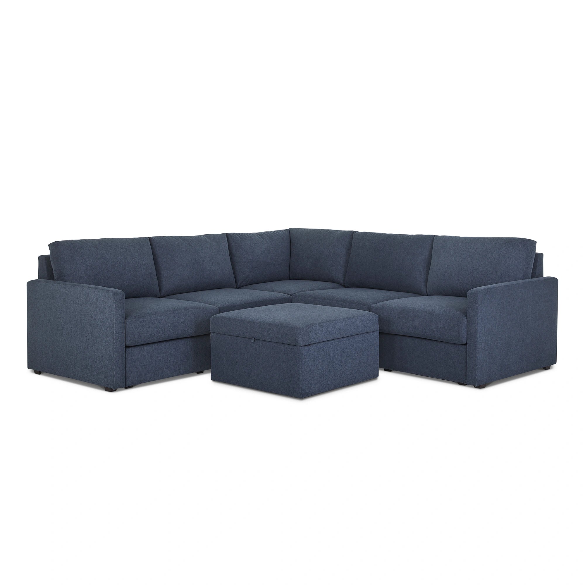 Flex 5-Seat Sectional with Narrow Arm and Storage Ottoman - 5000003820