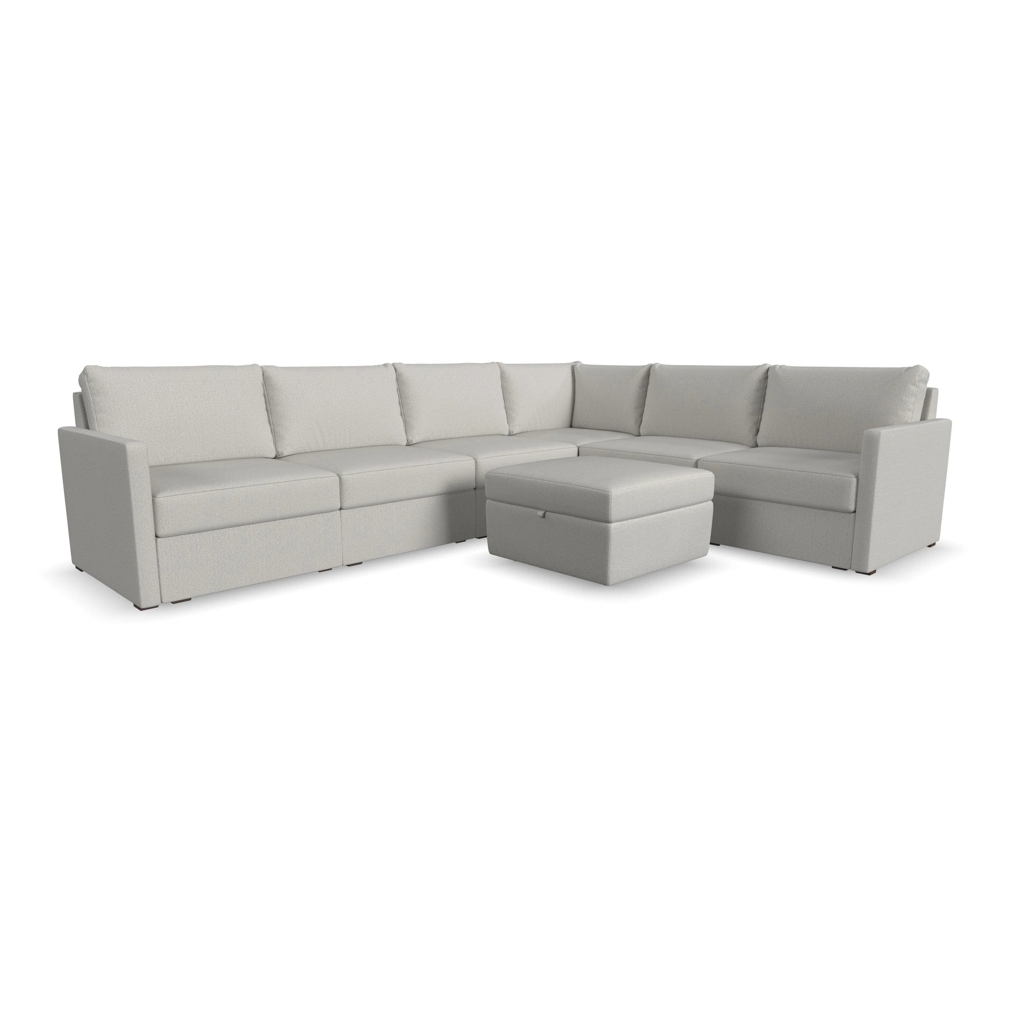Flex 6-Seat Sectional with Narrow Arm and Storage Ottoman - 5000003377