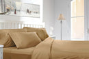 Clara Clark Bed Sheets Set, 1800 Series Deep Pocket Soft Microfiber Sheet Set (Camel Gold)