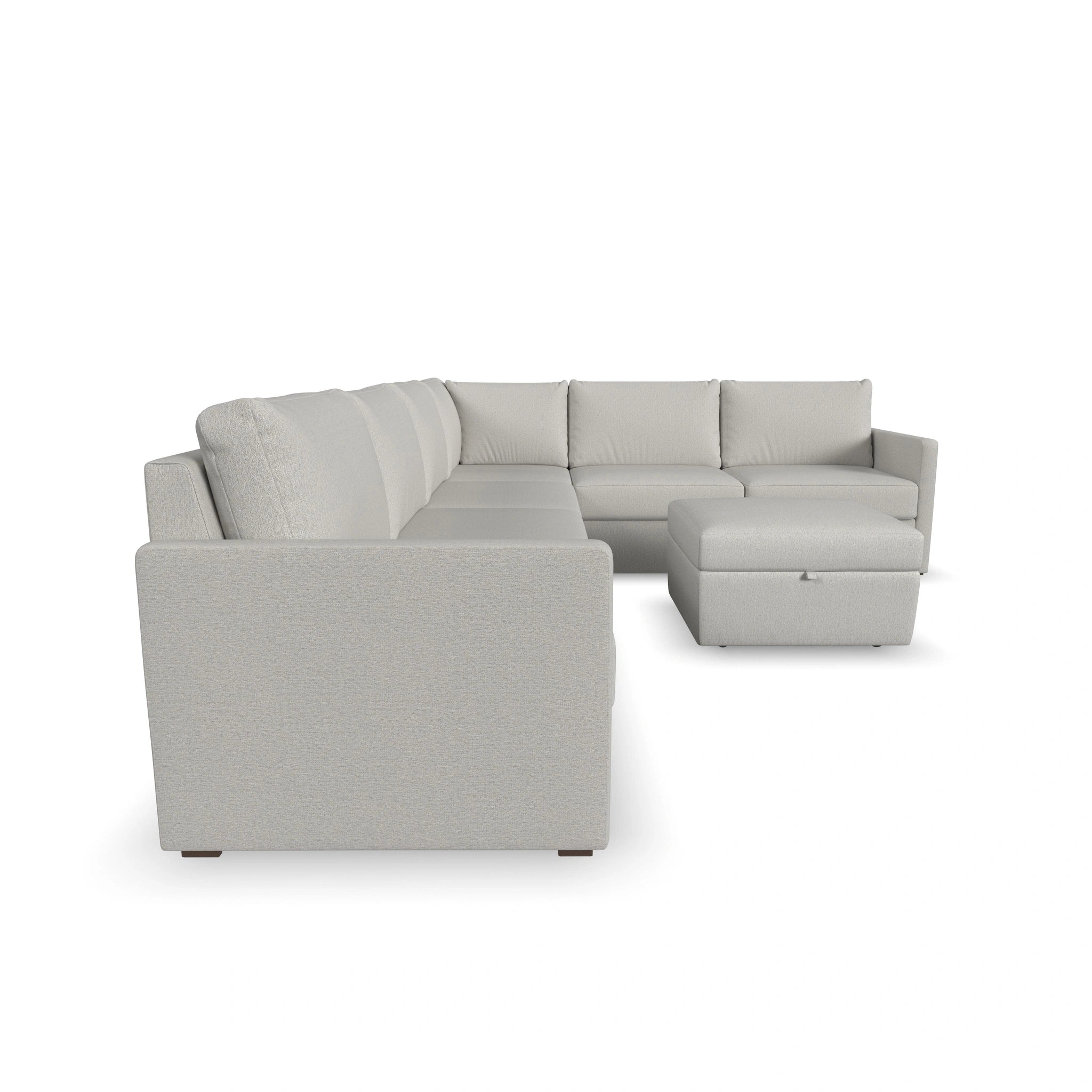 Flex 6-Seat Sectional with Narrow Arm and Storage Ottoman - 5000003377