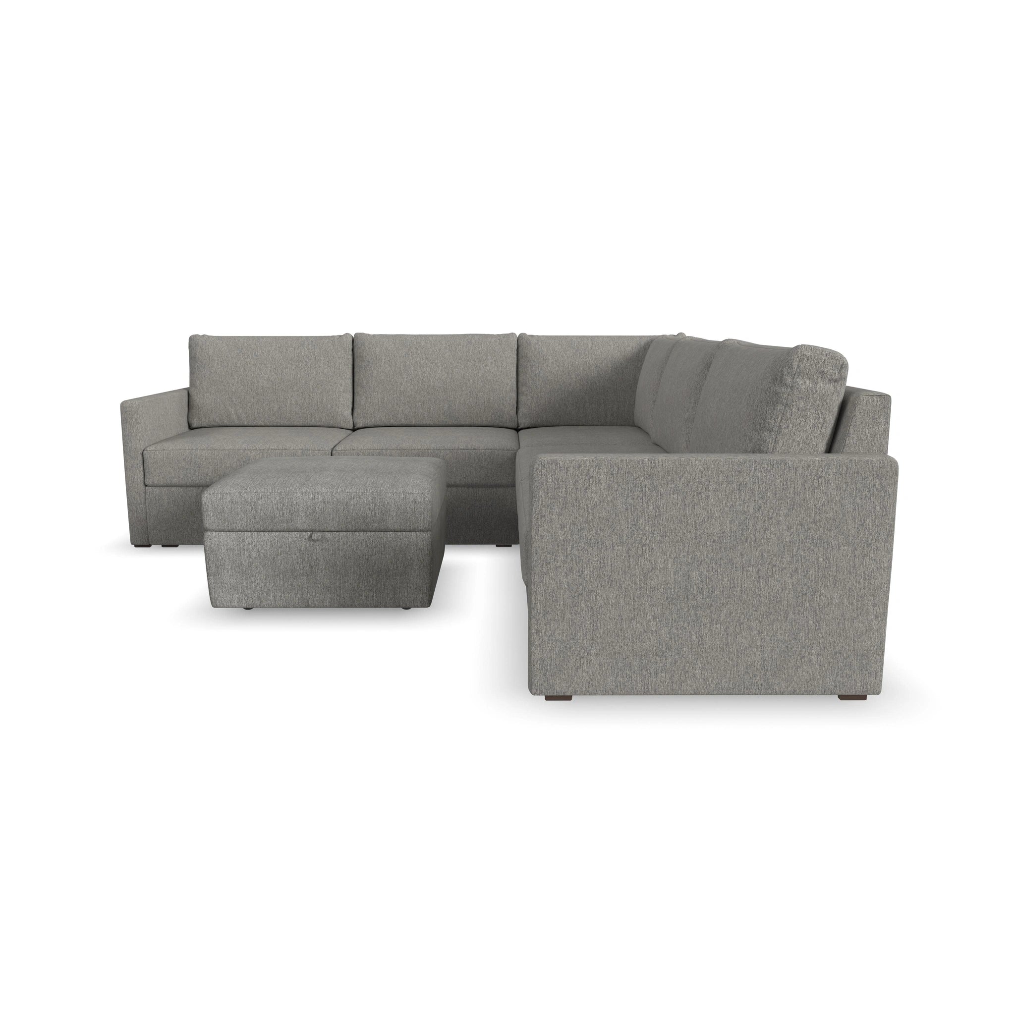 Flex 5-Seat Sectional with Narrow Arm and Storage Ottoman - 5000003374