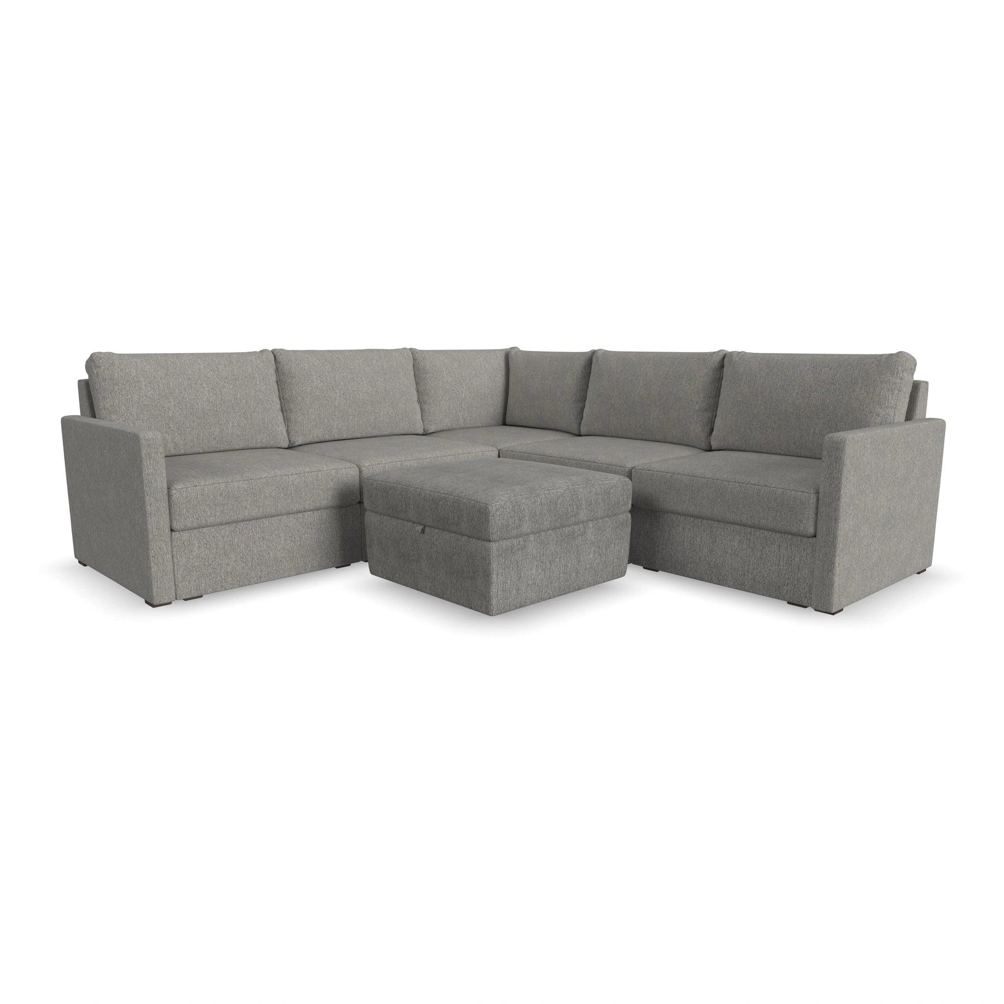 Flex 5-Seat Sectional with Narrow Arm and Storage Ottoman - 5000003374