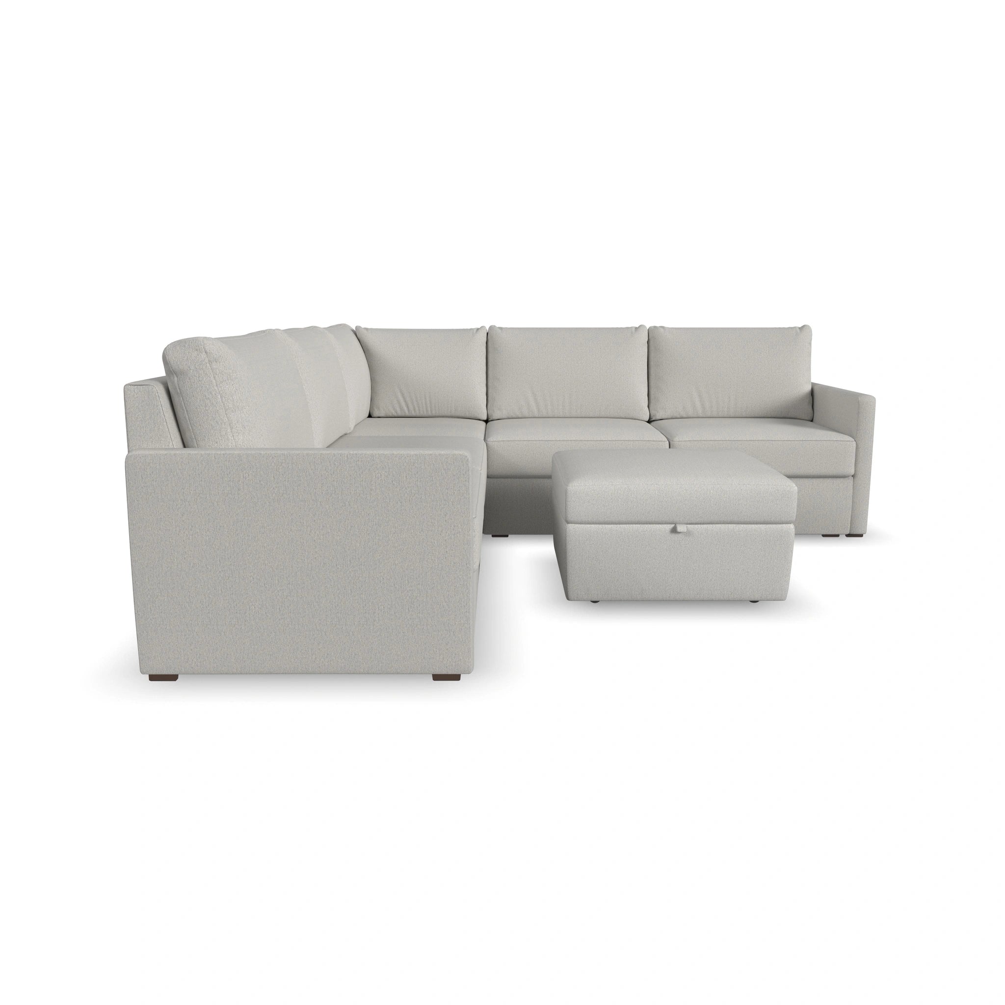 Flex 5-Seat Sectional with Narrow Arm and Storage Ottoman - 5000003371