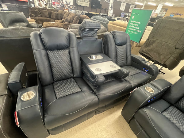 FYNE-DYE POWER RECLINING SOFA W/ DROP DOWN