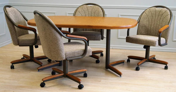 Chromcraft Douglas Extension Table with Tilt Swivel Chairs (Set of 5) Group #98G